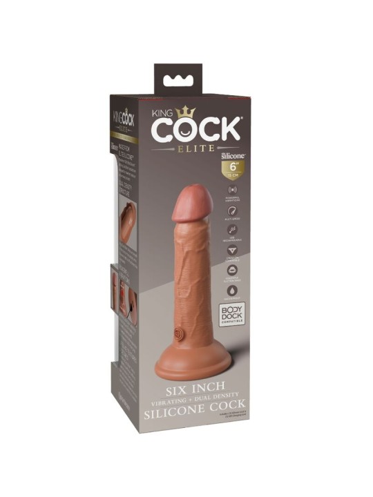 KING COCK ELITE DILDO REALISTICO VIBRADOR SILICONA 152 CM CARAMELO