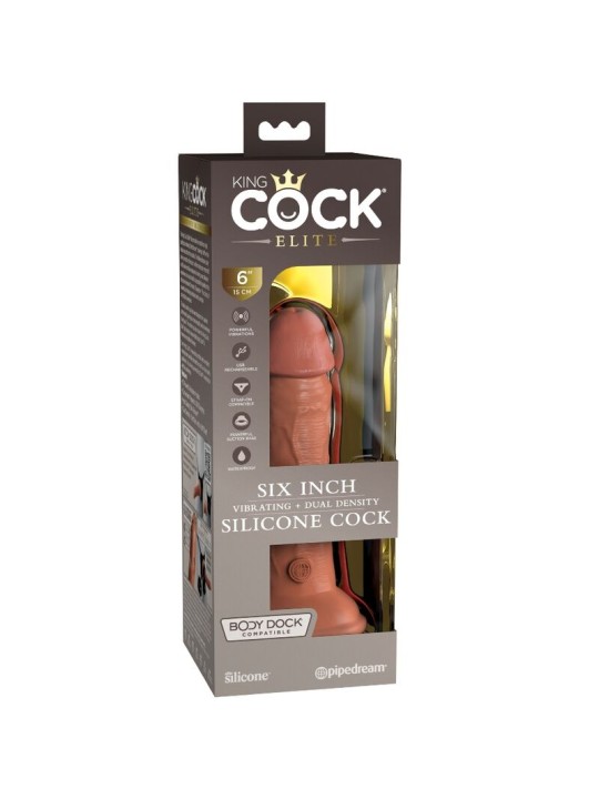 KING COCK ELITE DILDO REALISTICO VIBRADOR SILICONA 152 CM CARAMELO