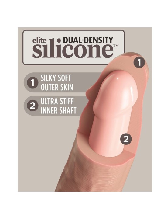 KING COCK ELITE DILDO REALISTICO VIBRADOR SILICONA CONTROL REMOTO 178 CM