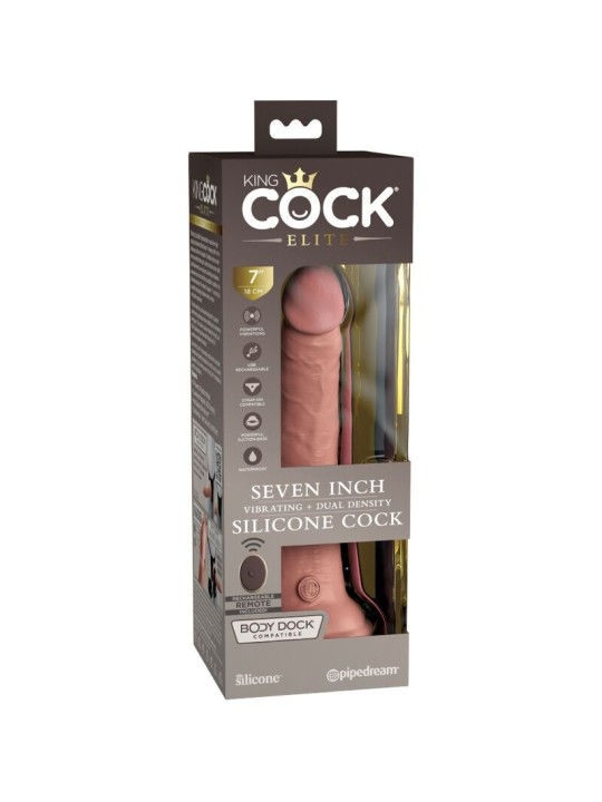 KING COCK ELITE DILDO REALISTICO VIBRADOR SILICONA CONTROL REMOTO 178 CM