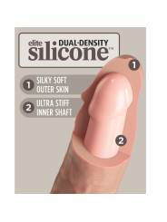 KING COCK ELITE DILDO REALISTICO VIBRADOR SILICONA CONTROL REMOTO 23 CM