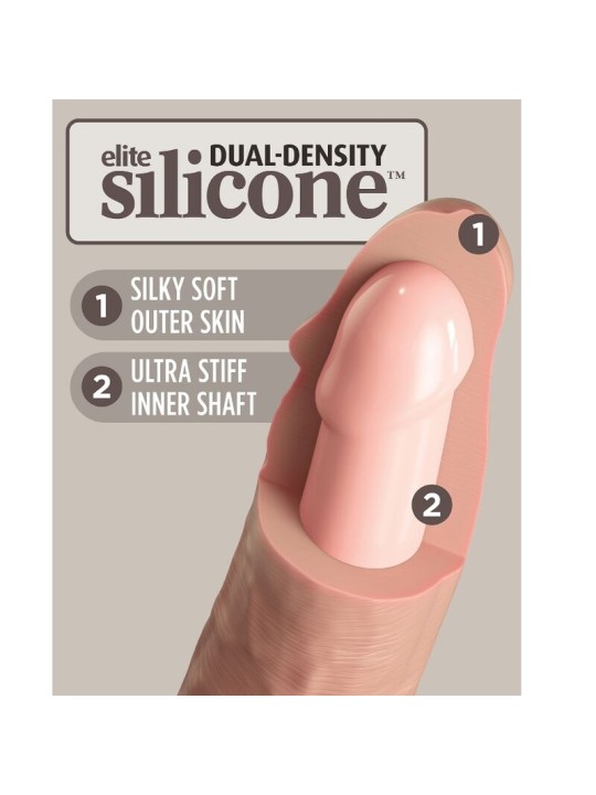 KING COCK ELITE DILDO REALISTICO VIBRADOR SILICONA CONTROL REMOTO 23 CM