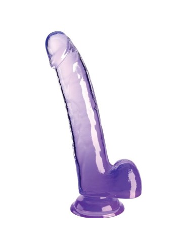 KING COCK CLEAR DILDO CON TESTICULOS 203 CM MORADO