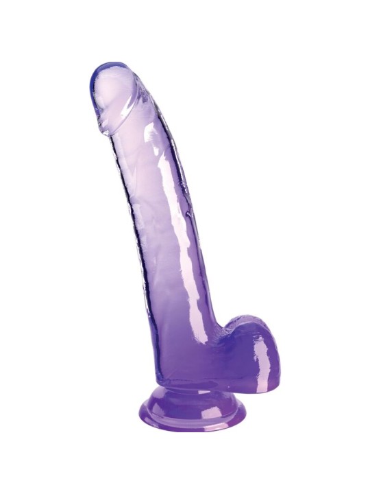 KING COCK CLEAR DILDO CON TESTICULOS 203 CM MORADO