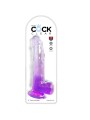 KING COCK CLEAR DILDO CON TESTICULOS 203 CM MORADO