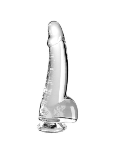 KING COCK CLEAR DILDO CON TESTICULOS 152 CM TRANSPARENTE
