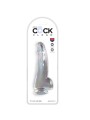 KING COCK CLEAR DILDO CON TESTICULOS 152 CM TRANSPARENTE