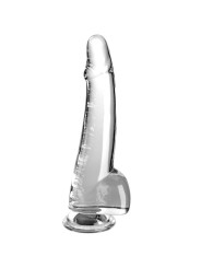 KING COCK CLEAR DILDO CON TESTICULOS 19 CM TRANSPARENTE