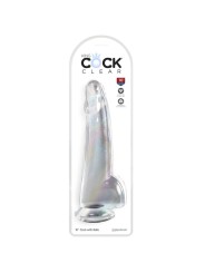 KING COCK CLEAR DILDO CON TESTICULOS 19 CM TRANSPARENTE