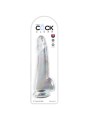 KING COCK CLEAR DILDO CON TESTICULOS 19 CM TRANSPARENTE