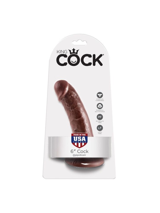 KING COCK 6 PENE MARRON 152 CM