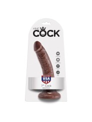 KING COCK 7 PENE COLOR CHOCOLATE 178 CM