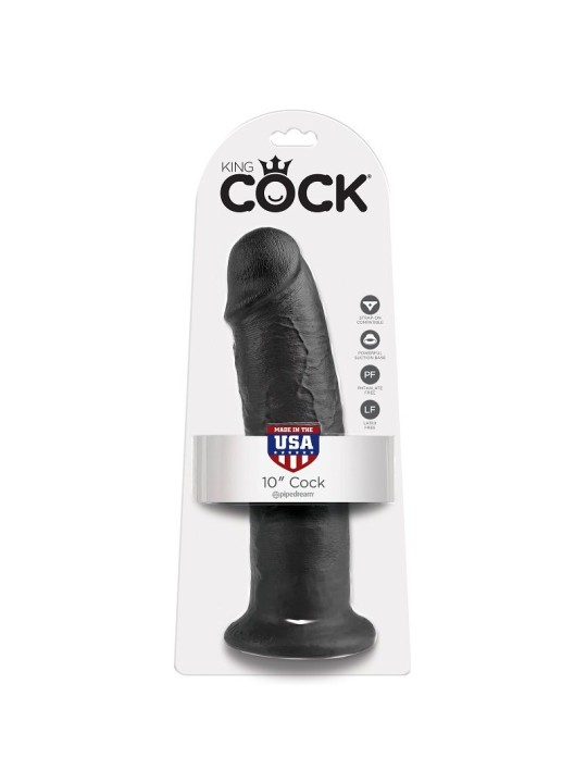 KING COCK 10 PENE NEGRO 25 CM