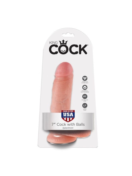 KING COCK 7 PENE REALISTICO NATURAL 178 CM