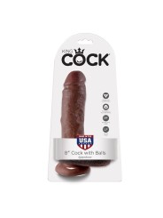 KING COCK 8 PENE REALISTICO MARRON 203 CM