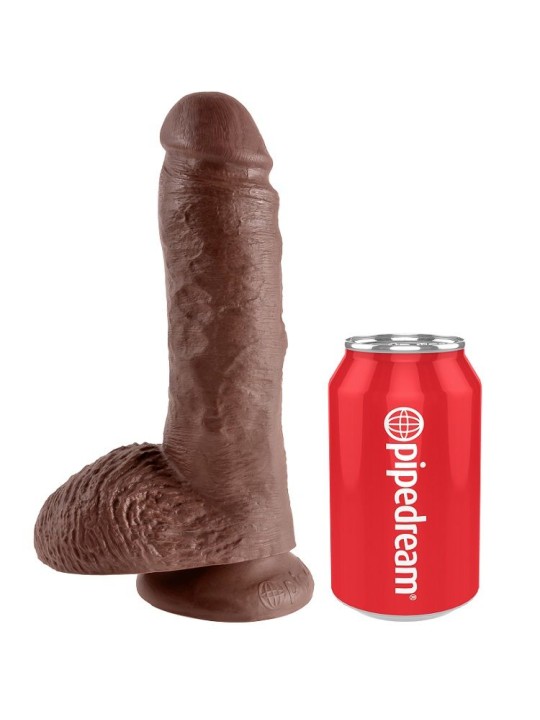 KING COCK 8 PENE REALISTICO MARRON 203 CM