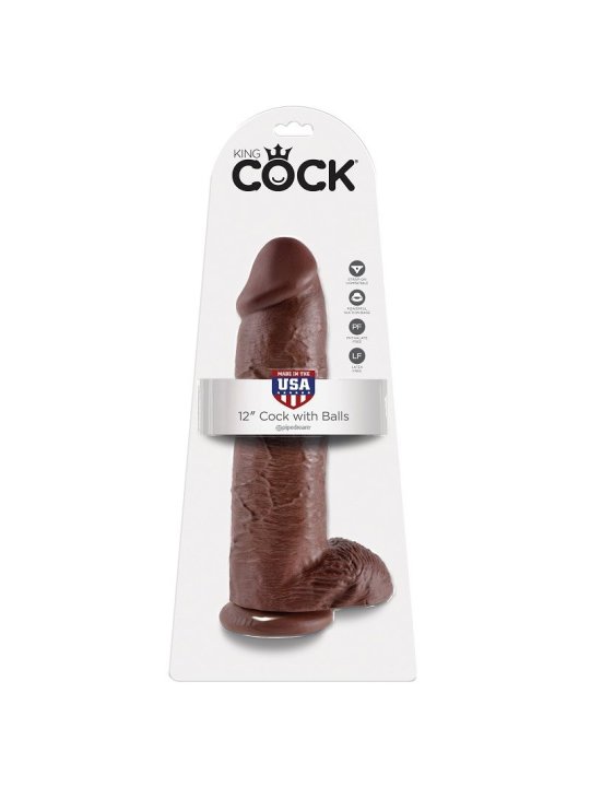 KING COCK 12 PENE REALISTICO MARRON 3048 CM