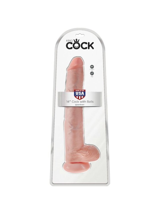 KING COCK PENE CON TESTICULOS 356 CM COLOR NATURAL