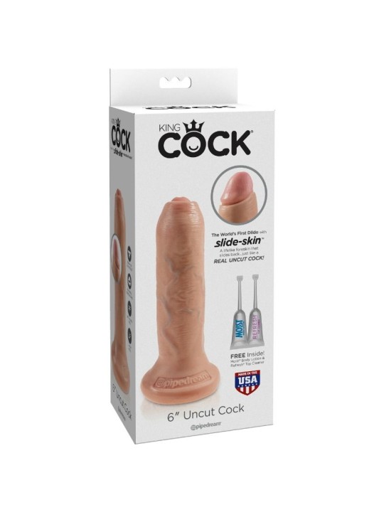 KING COCK DILDO REALISTICO UNCUT NATURAL 15 CM