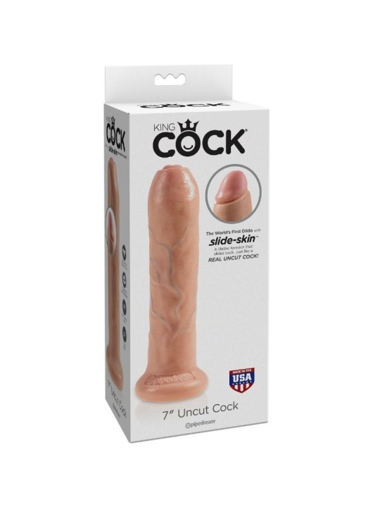 KING COCK DILDO REALISTICO UNCUT NATURAL 21 CM