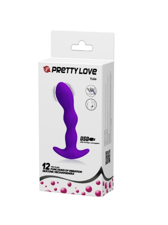 PRETTY LOVE MASAJEADOR ANAL 12 MODOS VIBRACION LILA