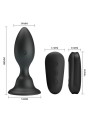 MR PLAY PLUG ANAL CON VIBRACION NEGRO CONTROL REMOTO