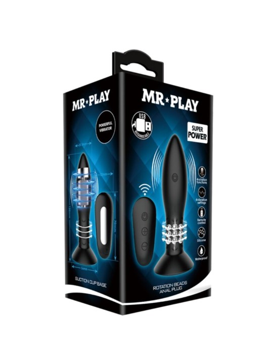 MR PLAY PLUG CON BOLAS ROTADORAS NEGRO CONTROL REMOTO