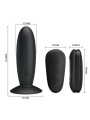 MR PLAY PLUG ANAL CON VIBRACION NEGRO CONTROL REMOTO