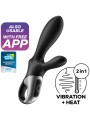 SATISFYER HEAT CLIMAX VIBRADOR ANAL APP NEGRO