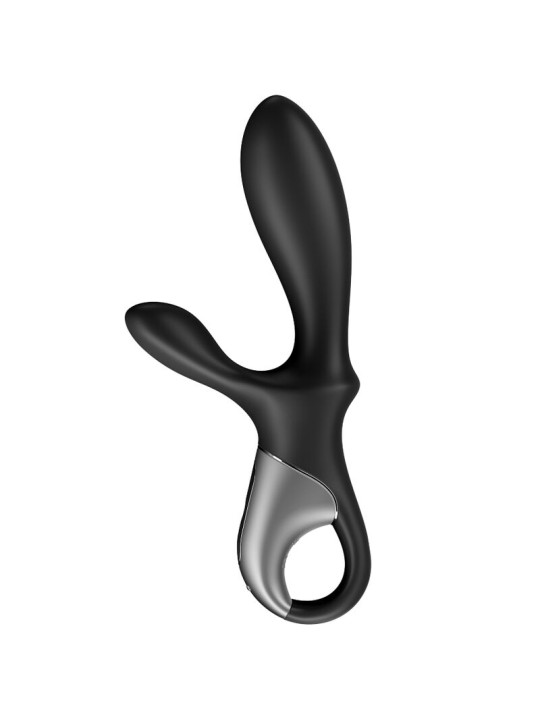 SATISFYER HEAT CLIMAX VIBRADOR ANAL APP NEGRO