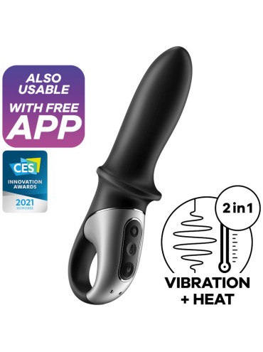 SATISFYER HOT PASSION VIBRADOR ANAL APP NEGRO