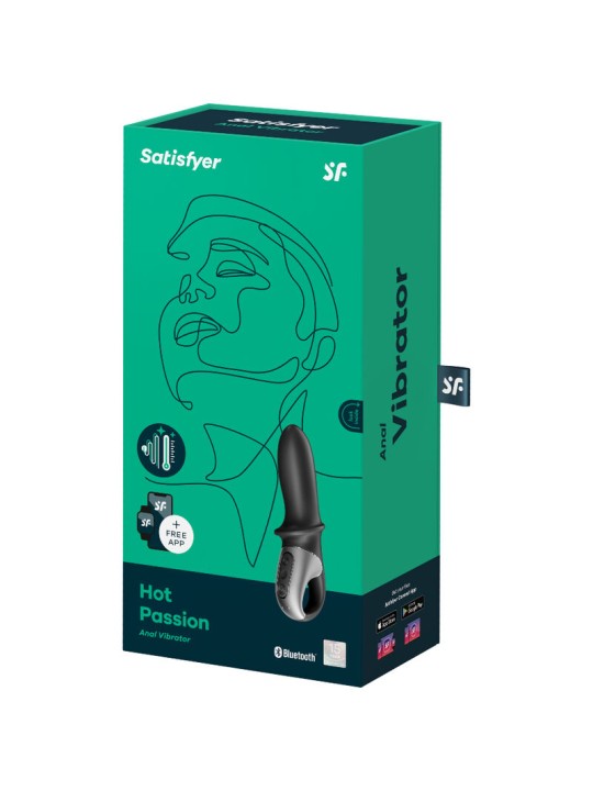 SATISFYER HOT PASSION VIBRADOR ANAL APP NEGRO