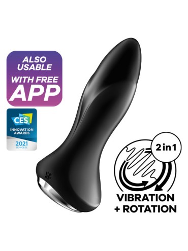 SATISFYER ROTATOR PLUG 1 PLUG VIBRADOR APP ROJO
