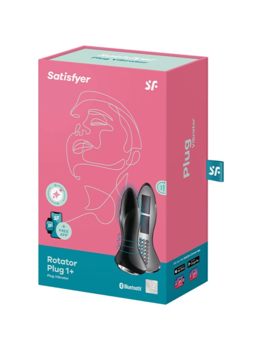 SATISFYER ROTATOR PLUG 1 PLUG VIBRADOR APP ROJO