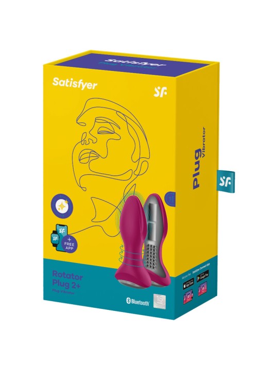 SATISFYER ROTATOR PLUG 2 PLUG VIBRADOR APP NEGRO