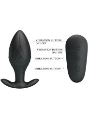 PRETTY LOVE REGINA PLUG ANAL VIBRADOR RECARGABLE NEGRO