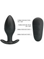 PRETTY LOVE REGINA PLUG ANAL VIBRADOR RECARGABLE NEGRO