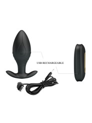 PRETTY LOVE REGINA PLUG ANAL VIBRADOR RECARGABLE NEGRO