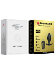 PRETTY LOVE REGINA PLUG ANAL VIBRADOR RECARGABLE NEGRO