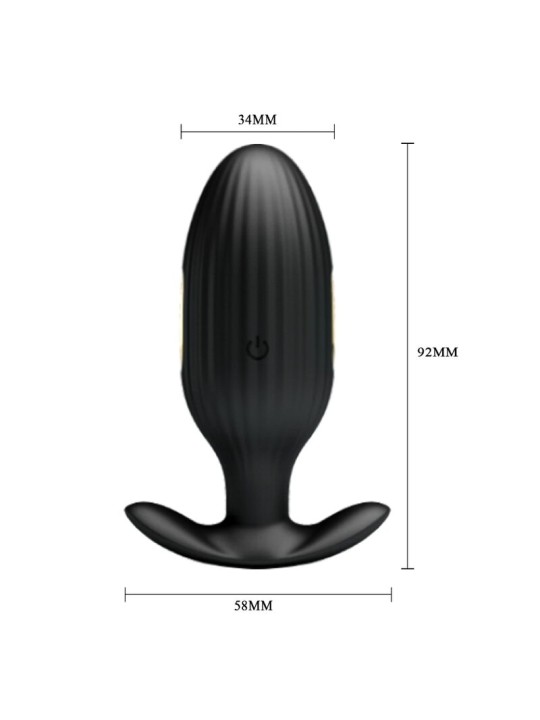 PRETTY LOVE JEFFERSON PLUG ANAL CONTROLADO POR APP NEGRO