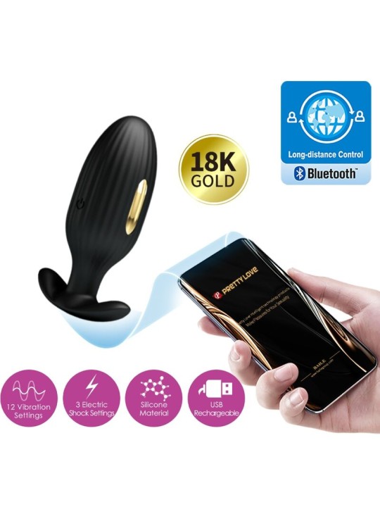 PRETTY LOVE JEFFERSON PLUG ANAL CONTROLADO POR APP NEGRO