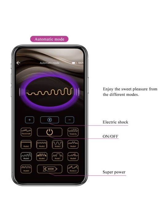 PRETTY LOVE JEFFERSON PLUG ANAL CONTROLADO POR APP NEGRO