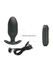 PRETTY LOVE KELLY PLUG ANAL VIBRADOR RECARGABLE NEGRO