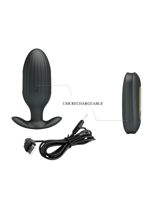 PRETTY LOVE KELLY PLUG ANAL VIBRADOR RECARGABLE NEGRO