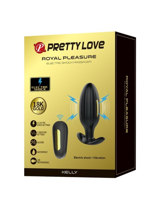 PRETTY LOVE KELLY PLUG ANAL VIBRADOR RECARGABLE NEGRO