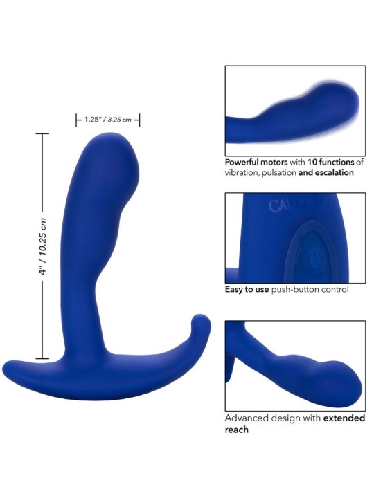 CALEXOTICS ADMIRAL CURVED ESTIMULADOR VIBRADOR ANAL AZUL