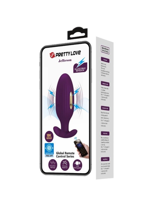 PRETTY LOVE JEFFERSON PLUG ANAL CONTROLADO POR APP LILA