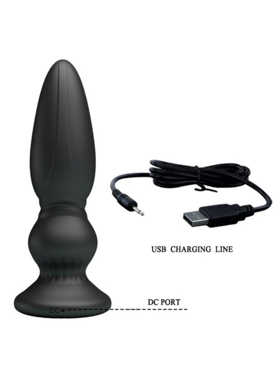MR PLAY VIBRADOR POTENTE CONTROL REMOTO ANAL PLUG NEGRO