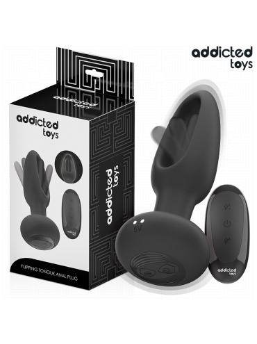 ADDICTED TOYS PLUG ANAL CON LENGUA VIBRADORA Y CONTROL REMOTO