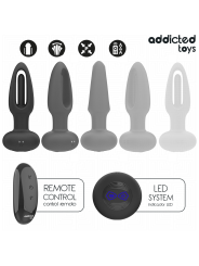 ADDICTED TOYS PLUG ANAL CON LENGUA VIBRADORA Y CONTROL REMOTO